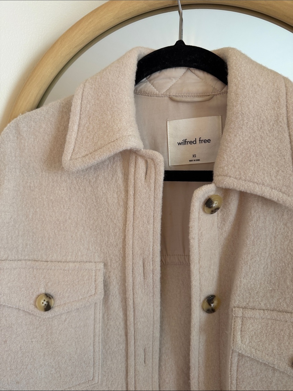 Aritzia Wilfred Ganna Shirt Jacket - heather bone